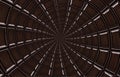 Abstract dark chocolate spiral made of chocolate bar. Twirl abstract. Chocolate background pattern. Dark chocolate dessert spiral