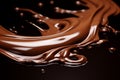Abstract dark chocolate wave splash background ideal for design projects and creative endeavors Royalty Free Stock Photo