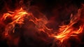 Abstract Dark Fire Background