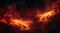 Abstract Dark Fire Background