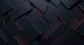 Abstract Dark Geometric Pattern with Intersecting Rectangles and Subtle Lighting Royalty Free Stock Photo