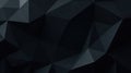 Abstract dark geometric polygonal background design featuring a complex interplay of shadows and deep black hues. Generative AI Royalty Free Stock Photo