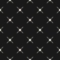 Abstract dark geometric seamless pattern with simple figures, carved crosses