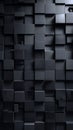Abstract Dark Gray Cubes Background with Varying Textures and Subtle Lighting Creates a Three Dimensional Effect for Wallpaper Royalty Free Stock Photo