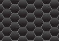 Abstract dark gray hexagon silver line mesh pattern design modern futuristic background texture vector illustration.