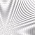 Abstract dark gray rings sound oscillating on white background Royalty Free Stock Photo