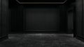 Abstract dark gray studio background with subtle light reflection on the floor creating a deep empty space perfect for product Royalty Free Stock Photo