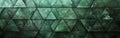 Abstract Dark Green Geometric Fluted Triangles Mosaic Texture Background