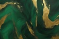 abstract dark green and gold painting on canvas background texture Royalty Free Stock Photo