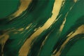 abstract dark green and gold painting on canvas background texture Royalty Free Stock Photo