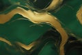 abstract dark green and gold painting on canvas background texture Royalty Free Stock Photo