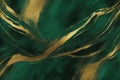 abstract dark green and gold painting on canvas background texture Royalty Free Stock Photo