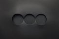 Abstract Dark Grey Background with Interconnected Circular Cutouts