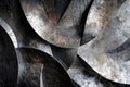 Abstract Dark Grey and Brown Textured Curved Shapes, A Close-Up View of Intricate Details and Patterns, Featuring a