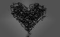 Abstract dark heart bokeh wallpaper