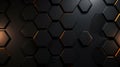Abstract Dark Hexagon Wallpaper or Background AI Generated Royalty Free Stock Photo