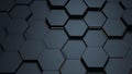 Abstract dark hexagonal pattern background modern geometric design Royalty Free Stock Photo