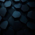 Abstract Dark Hexagonal Pattern Background with Subtle Light Reflections Royalty Free Stock Photo