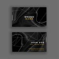 Abstract dark marble texture business card