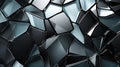 Abstract dark metallic fragmented geometric crystal surface design Royalty Free Stock Photo