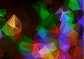 Abstract Dark Multicolor geometric rumpled triangular low poly origami style gradient illustration graphic background. Vector poly Royalty Free Stock Photo