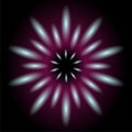 Abstract dark purple lights in circle ray background