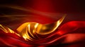 Abstract dark red and gold silk texture background. Elegant golden luxury satin cloth with wave. Prestigious, award Royalty Free Stock Photo