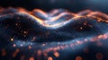 Abstract dark and shiny mounds background. Generative ai