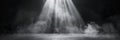 Abstract dark stage with spotlight beam on the floor, smoke and mist in empty studio room Royalty Free Stock Photo