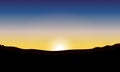 Abstract dark sunset landscape Royalty Free Stock Photo