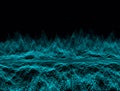 Abstract dark table grid background with moving loop and flicker particles.Motion graphic Backdrop of ball dot Animation of