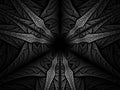Abstract dark triangle with intricate ornaments - digitally generated image
