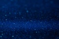 Abstract dark vivid navy blue sparkling glitter wall and floor p Royalty Free Stock Photo