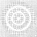 Abstract dart board pattern of tiny squares on white transparent background. Vector illustration, EPS10.