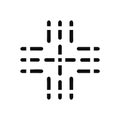Abstract Dashed Lines And Dots Geometric Pattern Tech Vector Symbol, vector design Generative AI Royalty Free Stock Photo