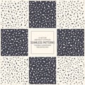 Abstract Dashed Scandinavian Style Seamless Patterns Vector Set