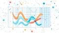 Abstract data analysis graph displaying business statistics Royalty Free Stock Photo