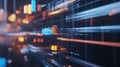 Abstract data analytics visualization presenting digital information flow Royalty Free Stock Photo