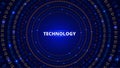 Abstract data background. Security technology. Big geometric wave. Cyber engineering. Zero and one coding symbols