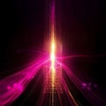 Abstract data burst with vibrant light streaks on a dark backdrop for modern technology Royalty Free Stock Photo