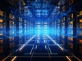 Abstract data center background, database in terminal storage. Hardware server room, cloud computing, networking and hosting in Royalty Free Stock Photo