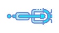 Abstract data connection, symbolizing digital links and network flow, vector design Generative AI Royalty Free Stock Photo