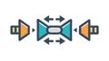 Abstract data connection, symbolizing network exchange and digital communication, vector design Generative AI Royalty Free Stock Photo