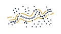 Abstract Data Flow or Network Graph, complex information dynamics, vector design Generative AI Royalty Free Stock Photo