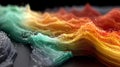 Abstract Data Flow Visualization with Connecting Lines and Nodes Royalty Free Stock Photo