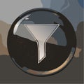 Abstract Data Funnel Filter Icon Royalty Free Stock Photo