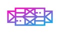 Abstract Data Grid Structure, Technology and Digital Network, vector design Generative AI Royalty Free Stock Photo