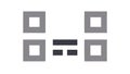 Abstract Data Matrix Code Block Pattern, Technology Symbol, vector design Generative AI Royalty Free Stock Photo