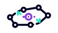 Abstract Data Network: Interconnected Digital System Icon, vector design Generative AI Royalty Free Stock Photo