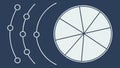 Abstract data pie chart, visualizing information and analytics. vector design Generative AI Royalty Free Stock Photo